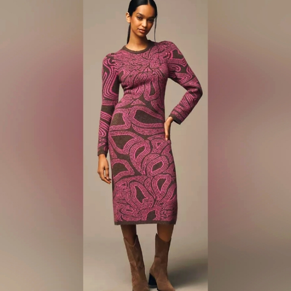 Soft & Sexy Farm Rio Sweater Dress Sz M